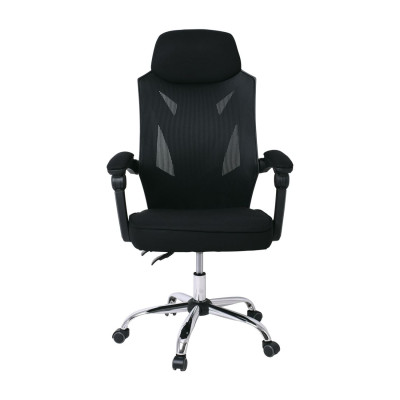 CF9450 Πολυθρόνα Relax Γραφείου Διευθυντή, Βάση Χρώμιο, PP Μαύρο, Mesh Μαύρο